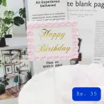 Happy Birthday Frame Cake Topper - Acrylic Cake Decor