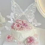 1 pcs Led Butterfly topper - White