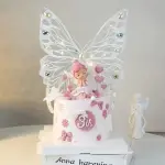 1 pcs Led Butterfly topper - White