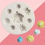 8 Cavity Rose Flower Assorted Silicone Mould for Fondant & Chocolate