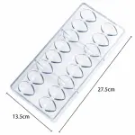 16 Cavity Quenelle Polycarbonate Chocolate Mould