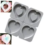 4 Cavity Heart Shape Silicone Mould with Hole for Fondant, Chocolate, Candle & Soap