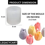 3D Tulip Flower Candle Silicone Mould