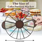 Round Cake Slice & Pie Slicer Marker, Cake Cutter Cake Divider, Cheesecake Cutter, Double Sided Cake Portion Marker, 10 or 12 Slices-Works for Cakes Up To 10-Inches Diameter