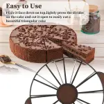 Round Cake Slice & Pie Slicer Marker, Cake Cutter Cake Divider, Cheesecake Cutter, Double Sided Cake Portion Marker, 10 or 12 Slices-Works for Cakes Up To 10-Inches Diameter