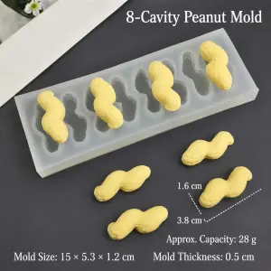 Vedini 8 Cavity Peanut Silicone Fondant Mould