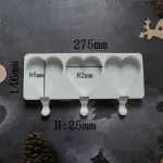 3 cavity heart shape Silicone Cakesicle Mould