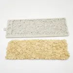Flower Silicone Embossing Mat Fondant Impression Textured Lace Mat Cake Border Brim Decorating Mould