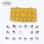 Cake Decorating Tips,Piping Tips,Pastry Tips,Cake Piping Set,Piping Nozzles,Cake Decorating Supplies with Tip Coupler,Cake Decorating Tools for Cookie Icing,Cake,Cupcake,18 Pack