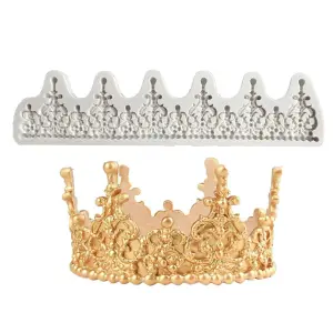 Classic Crown Design DIY Silicone fondant Mould