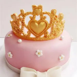 Heart Crown Design Silicone fondant Mould