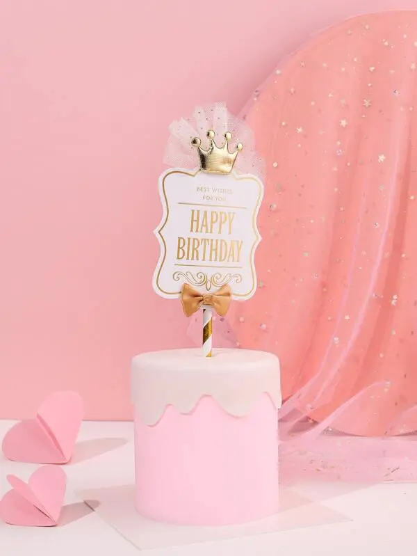 Crown Detail Paper Cake Topper