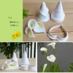 6 Pcs Icing Fondant Calla Lily Flower Cookie Cutter Mold Bakeware Tool Cutter Sugarcraft Paste Mold Cake Decorating Cutter Former