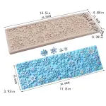 Christmas Snowflake Silicone Fondant Mold for Sugar Resin Cake Border Embossed Textured Mat Cake Embossing Pad Baking Moulds