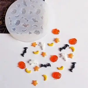 Pumpkin,bat,ghost halloween theme Silicone fondant chocolate mould