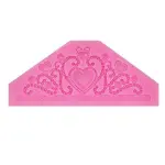 Heart Crown Design Silicone fondant Mould