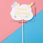 Slogan Graphic Cake Topper,Cute Paper Cake Top Decoration,For Birthday Party