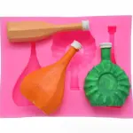 Mini wine bottle silicone mould