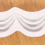 Vintage Wave Design Wedding Cake Border Decoration Silicone Mould