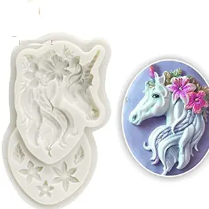 Silicone Unicorn Head Fondant Mould Gumpaste Mould Cake Decorating