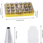 Cake Decorating Tips,Piping Tips,Pastry Tips,Cake Piping Set,Piping Nozzles,Cake Decorating Supplies with Tip Coupler,Cake Decorating Tools for Cookie Icing,Cake,Cupcake,18 Pack