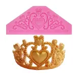 Heart Crown Design Silicone fondant Mould