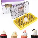 Cake Decorating Tips,Piping Tips,Pastry Tips,Cake Piping Set,Piping Nozzles,Cake Decorating Supplies with Tip Coupler,Cake Decorating Tools for Cookie Icing,Cake,Cupcake,18 Pack