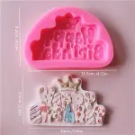 Happy Birthday Crown & Candle Shaped Silicone Mould
