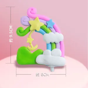 Clay Rainbow with Stars and Clouds Cake Toys