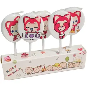 Cute Love Theme Cake Candle