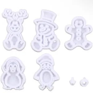 7 Pcs Christmas Theme Cookie Cutter & Plunger Set