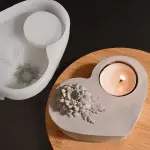 heart shape storage box with lid silicone mould (large size )