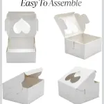 10 Pcs White Heart Window Multipurpose Gift & Packaging Box