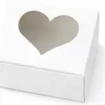 10 Pcs White Heart Window Multipurpose Gift & Packaging Box