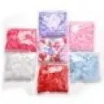 100/200pcs Romantic Sponge Satin Fabric Heart Petals Wedding Confetti Bed Table Heart Petals Wedding Valentine Decoration