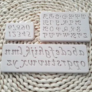 3 pcs Upper and Lower case alphabet and number set silicone mould
