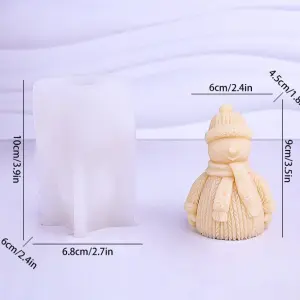 3D CHRISTMAS SNOWMAN CANDLE MOULD