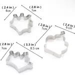 3 pcs princess crown shaped cookie cutter set
