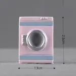 Miniature Pink Washing Machine Resin Figurine