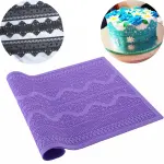 3 line Silicone Embossing Sugar Lace Mould Gum Paste Fondant Icing Cake Decoration Mat style 3