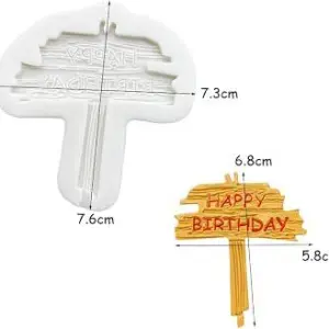 Happy Birthday wooden sign silicone mould