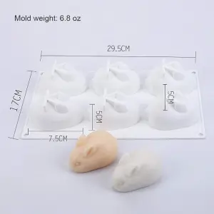 6 Cavity Easter Bunny Silicone Mould