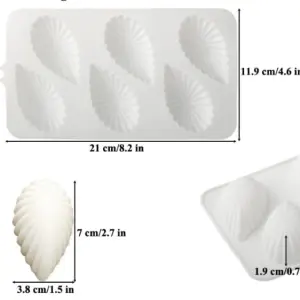 6 Cavity Sea Shell Silicone Cake & Soap Mould