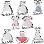 9 pcs Lady Dress Skirt cookie cutter set