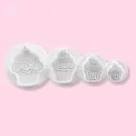 4 pcs ice cream and candy design cutter plunger set