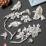 Bird & Blossom Floral Silicone Mould