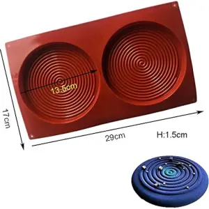 2 cavity Large spiral chocolate garnish mould