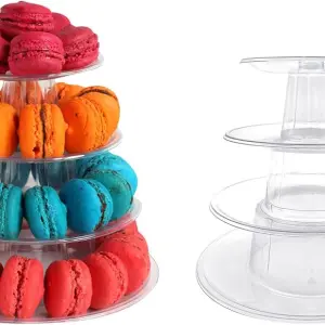4-Tier Macaron & Cupcake Tower Display Stand