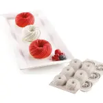6 cavity mini swirl bunt pastry Silicone Entremet Mould