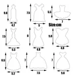 9 pcs Lady Dress Skirt cookie cutter set